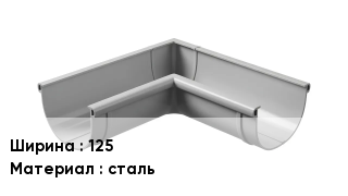 Крепление для желоба 125 сталь